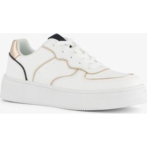 Blue Box dames sneakers wit met gouden details - Maat 39 - Uitneembare zool