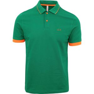 Sun68 - Poloshirt Small Stripe Groen - Modern-fit - Heren Poloshirt Maat XL