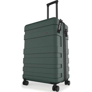 Handbagage koffer 55x40x20 - 43L - Spinner wielen - Lichtgewicht Trolley - TSA Slot - Norix - Forest Green