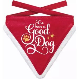 Plenty Gifts Kerst Bandana - Honden Bandana - Good Dog - 18.5 x 22.5 cm