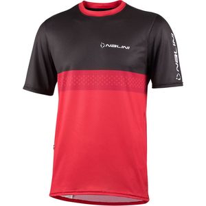 Nalini - Heren - Fietsshirt - Korte Mouwen - Wielrenshirt - Rood - Zwart - MTB SHIRT - M
