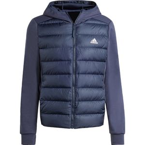 adidas Sportswear Essentials Hybride Donsjack met Capuchon - Heren - Blauw- M
