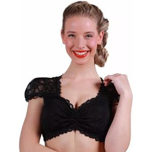 Dirndl blouse TILDE ZWART kant (maat 38)