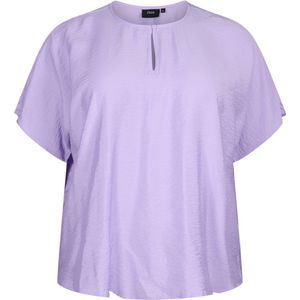 ZIZZI VKAM S/S BLOUSE Dames Blouse - Purple - Maat L (50-52)