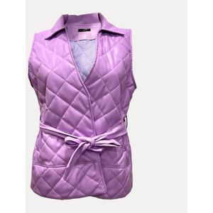 Dames PU Gilet Chastar - Lila - S/M (36-38)