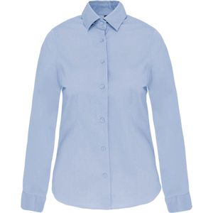 Kariban Dames stretch blouse lange mouwen K530 - light blue - L