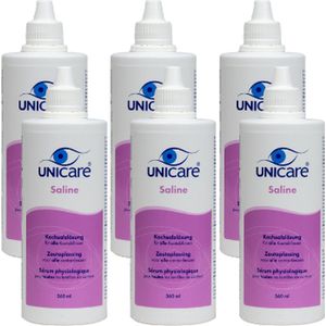 Unicare Saline zoutoplossing 360 ml - 6 stuks