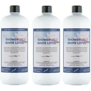Douchegel White Lotus 1 liter - set van 3 stuks - showergel
