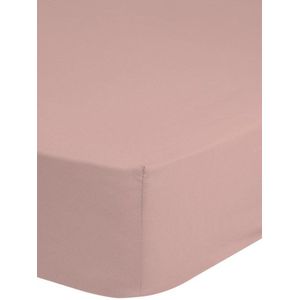 HIP 100% Katoen/Satijn Hoeslaken - Lits-jumeaux Extra Lang (180x220 cm) - Roze