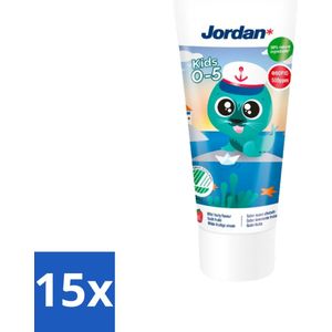 Jordan - Kids - Tandpasta - 0-5 jaar - Milde fruitsmaak - 50 ml - Bulkverpakking - 15 stuks