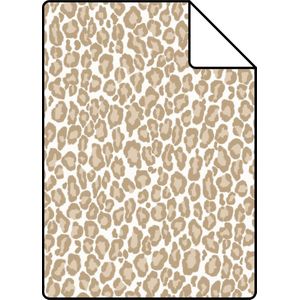 Proefstaal ESTAhome behang panterprint donker beige - 139151 - 26,5 x 21 cm