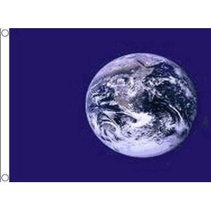 Wereldbol vlag 150 x 90 cm