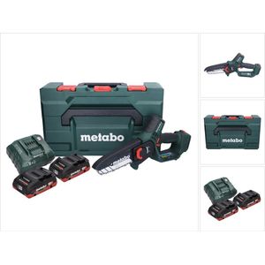 Metabo MS 18 LTX 15 accusnoeizaag 18 V 15 cm 5 m/s + 2x accu 4.0 Ah + lader + metaBOX