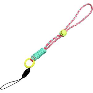 Keycords - keycord roze turquoise - ringsluiting - met telefooncord