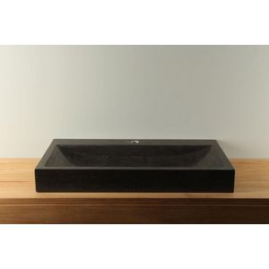 Chinees hardstenen wasbak BE-036 met kraangat 10x45x80 cm
