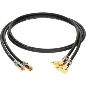 Klotz HighEnd Cinch Dualkabel hoek goudcontacten, 1,5m, ALPA015 - Audio kabels