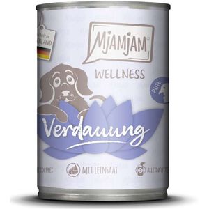 MjAMjAM Hond - Wellness blik 6x400g - Spijsvertering - Turkije