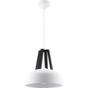Trend24 Hanglamp Casco Wit / - E27 - Zwart