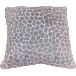 Mars & More - Sierkussen - Giraffe - Giraffeprint- Fluweelzacht - Vierkant- 45 Cm X 45 Cm