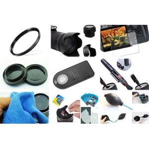 Accessories Kit voor Canon 80D/90D + 18-55MM IS STM - 10 Stuks