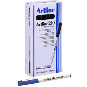 ARTLINE 210 Stift - Doos van 12 stuks - 0,6 mm Lijndikte - Blauw