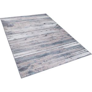 DALLICA - Laagpolig vloerkleed - Grijs - 140 x 200 cm - Polyester