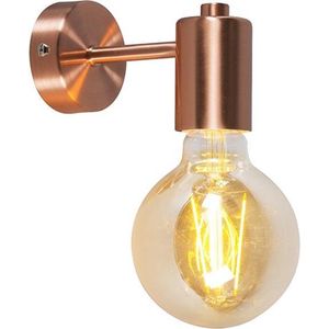 QAZQA facil - Design Hanglamp voor binnen - 1 lichts - D 130 mm - Koper - Woonkamer | Slaapkamer | Keuken