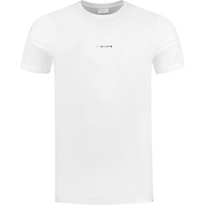 Purewhite -  Heren Slim Fit  T-shirt  - Wit - Maat XXL