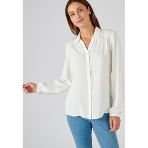 Damart - Soepele, wijde blouse in jacquard - Dames - Wit - 44