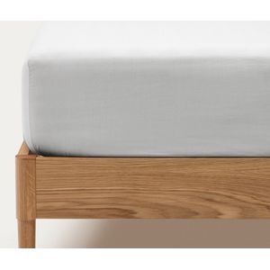 Kave Home - Teia hoeslaken 100% perkaal katoen 180 thread count wit 90 x 200 cm