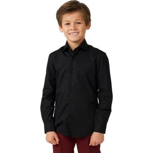 OppoSuits SHIRT LS Black Knight Boys - Kids Overhemd - Casual Shirt - Zwart - Maat 8 Jaar