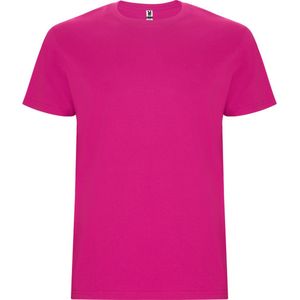 4 Pack T-shirts unisex met korte mouwen, 190 gram 'Stafford' Fuchsia Roze - L