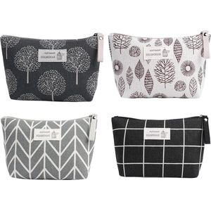 Grote capaciteit rits make-up tassen - multifunctionele draagbare waszak - portemonnee etui voor reizen - toilettas voor cosmetica briefpapier - veranderkaarten - wit 22*14CM - Westers