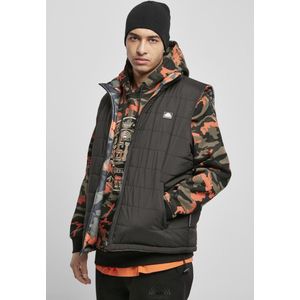 Southpole - Reversible Bubble Mouwloos jacket - L - Zwart/Multicolours