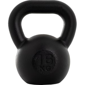 ScSPORTS Kettlebell 16 kg - Gietijzer - Zwart - Gewichten - Fitness en Krachttraining