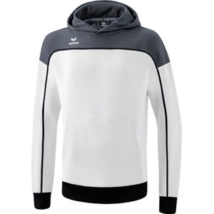 ERIMA Change Sweatshirt Met Capuchon Wit-Slate Grey-Zwart Maat S