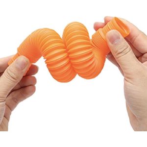 Hoogwaardige Pop Tube Fidget / Wacky Tube / Pop Pipe | Kreukelbuis / Kartelbuis | Anti Stress Fidget Toy | Bekend Van TikTok | Oranje