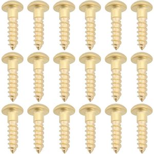 100 stks - Houtschroeven M3 x 12mm - Messing Sleufschroeven - Ronde Kop - Messing Tapping Schroef - Solid Pan Hoofd - Schroeven voor DIY Craft - Wodden Meubels .