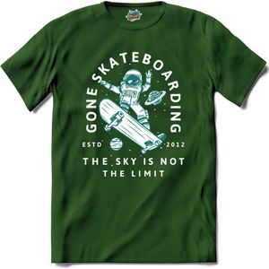 The Sky Is Not The Limit | Skaten - Skateboard - T-Shirt - Unisex - Bottle Groen - Maat 4XL