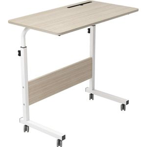 Laptoptafel - hoogte verstelbaar - geschikt voor bed en sofa - 1 stuk - zwart - staal