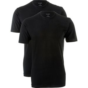 OLYMP t-shirts (2-Pack) - O-neck - zwart -  Maat L