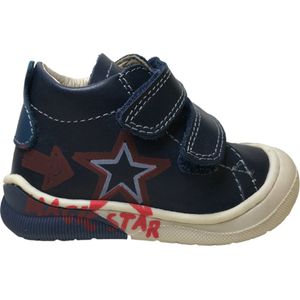 Naturino Cico - Mt 19 - velcro's bumper rode ster lederen sneakers - navy