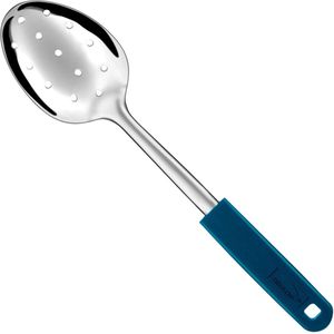 Déglon Geperforeerde serveerlepel - Roestvrijstaal - Ergonomisch blauw handvat - 30 cm