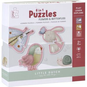 Little Dutch -Vormen Puzzel Flowers & Butterflies FSC