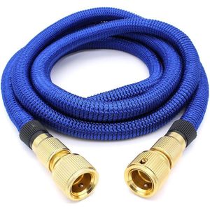 Tuinslang, uitrekbare waterslang, uitgerekt, flexibele slang met metalen connector, hoge dichtheid polyester, bovenstof, PE-slang voor tuin, gazon, huisdierdouche (2,5 m)