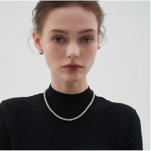 Parelketting – Ketting Dames – Grijze Parels – 6mm
