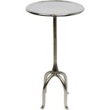 Bijzettafel rond aluminium zilver 40 x 65 cm - Home Deco meubels en tafels