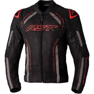 RST S-1 Mesh Ce Mens Textile Jacket Black Red Grey 40 - Maat - Jas