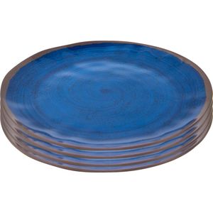 Bo-Camp ontbijtbord Halo blauw - 4-delige set