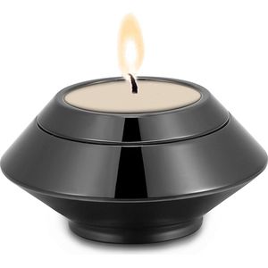 Dutch Duvall | Mini urn zwart waxinelichthouder | inclusief waxinelichtje | Zwart kleurig - mini urn voor een kaars